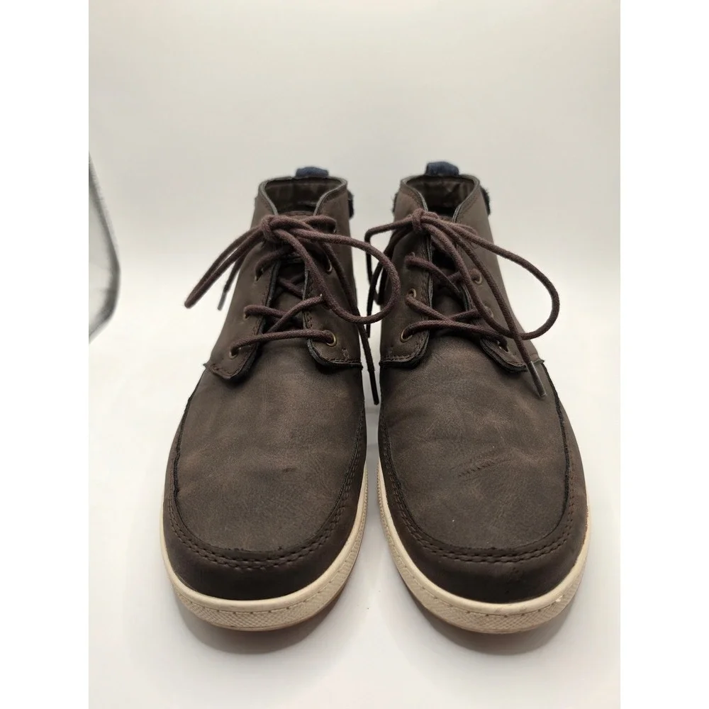 Bass Mens 71328801B Chukka Boots Brown Synthetic Lace Up Mid Top Shoes Size 9.5